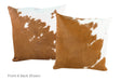 Brown and White Cowhide Pillow 20x20 #A53101 by Hudson Hides