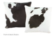 Black and White Cowhide Pillow 20x20 #A53107 by Hudson Hides