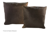 Chocolate Cowhide Pillow 20x20 #A53113 by Hudson Hides