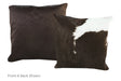 Black and White Cowhide Pillow 20x20 #A53114 by Hudson Hides