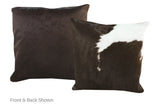 Black and White Cowhide Pillow 20x20 #A53114 by Hudson Hides