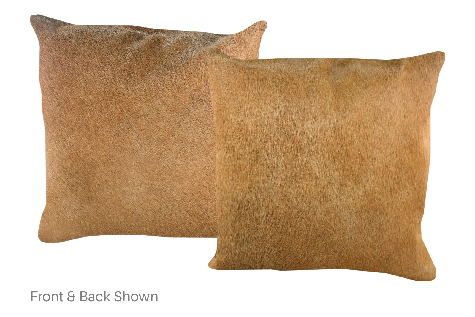 Solid Brown Cowhide Pillow #A53121