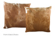 Brown with Red Cowhide Pillow 20x20 #A53128 by Hudson Hides