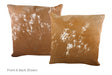 Brown and White Cowhide Pillow 20x20 #A53130 by Hudson Hides