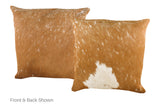 Brown and White Cowhide Pillow 20x20 #A53133 by Hudson Hides
