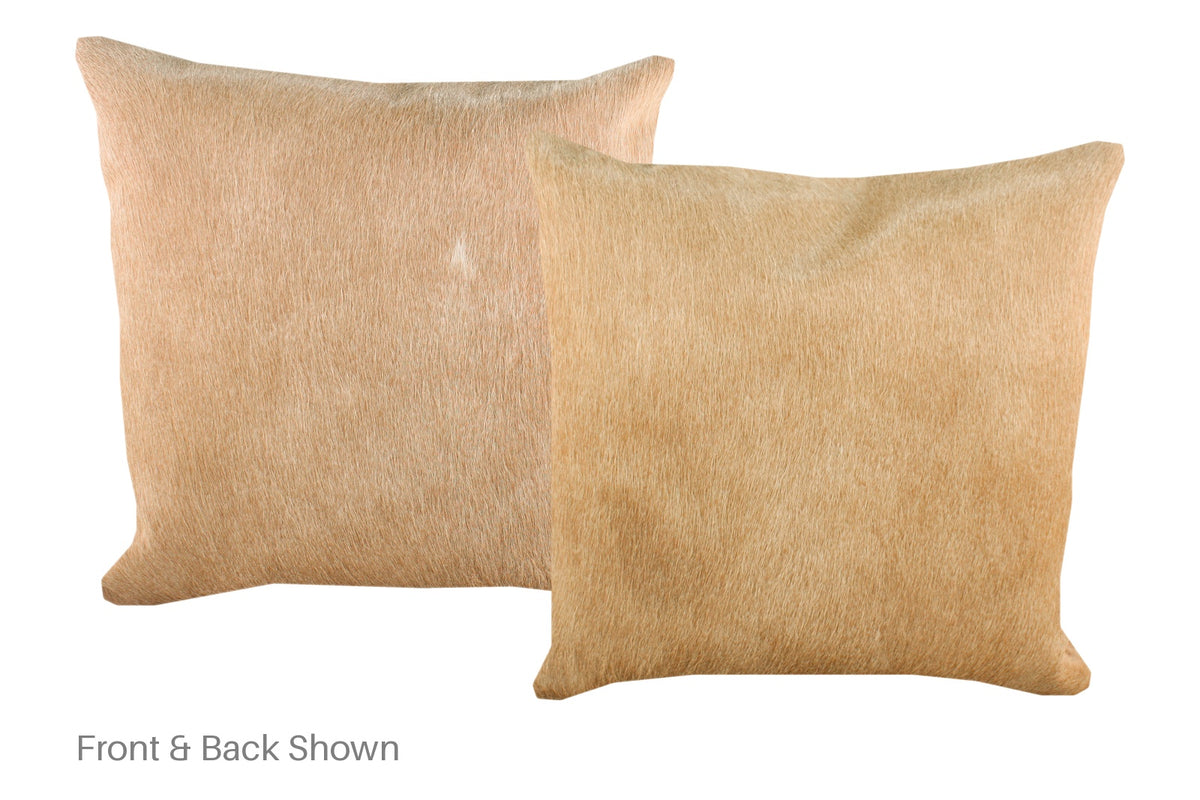 Solid Brown Cowhide Pillow #A53134