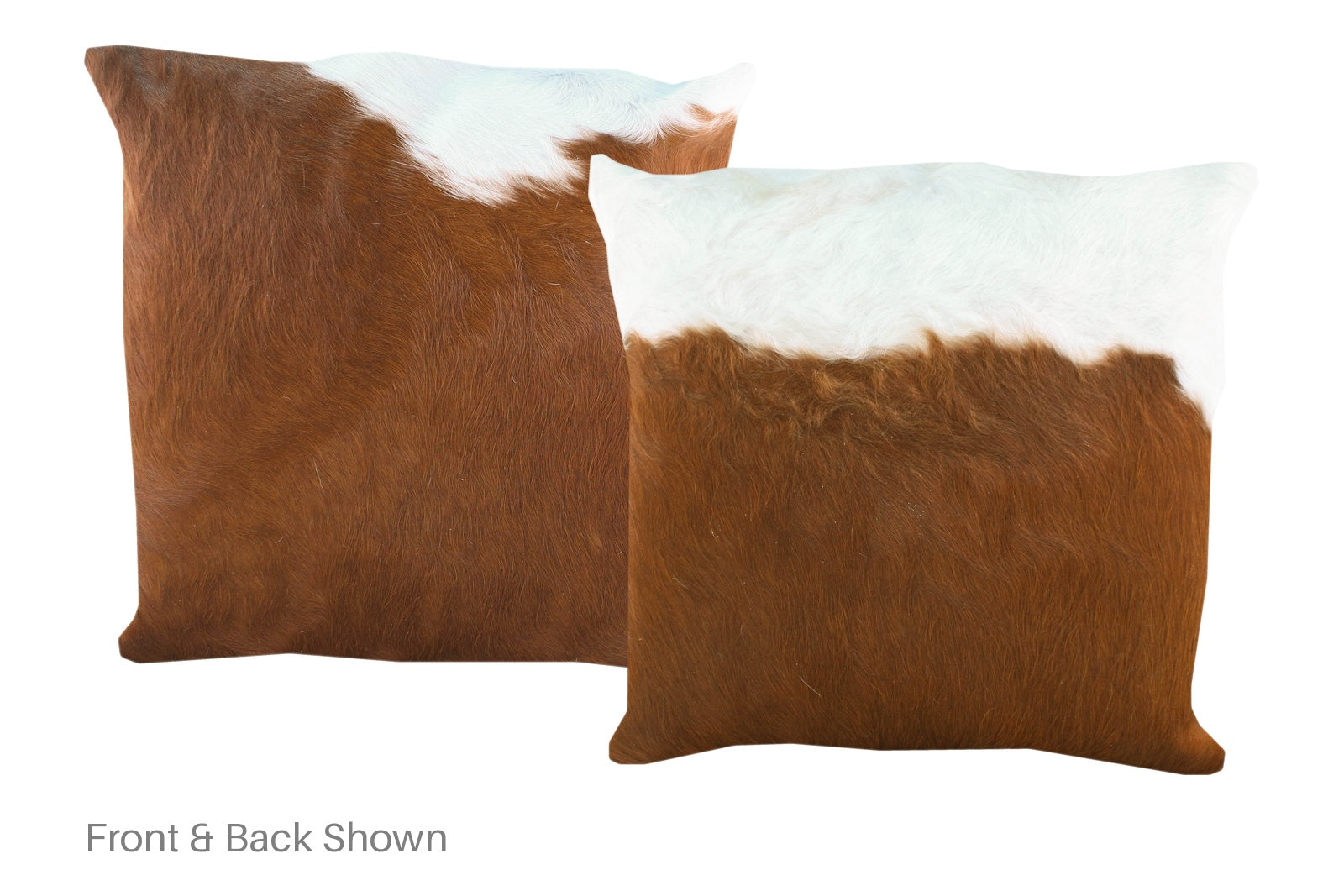 Brown and White Cowhide Pillow #A53135