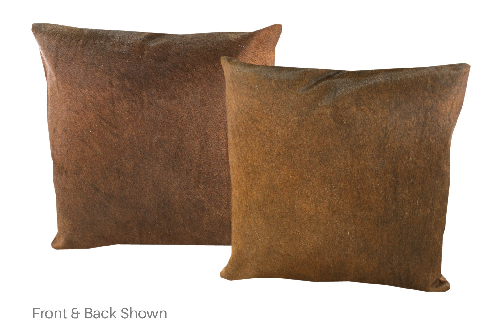 Brown with Red Cowhide Pillow #A53138