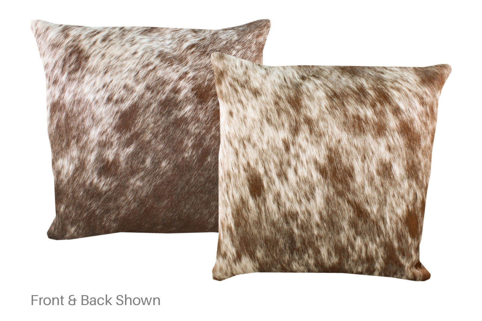 Salt and Pepper Brown Cowhide Pillow #A53142
