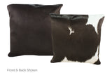 Black and White Cowhide Pillow 20x20 #A53143 by Hudson Hides