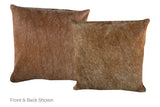 Brown with Red Cowhide Pillow 20x20 #A53146 by Hudson Hides
