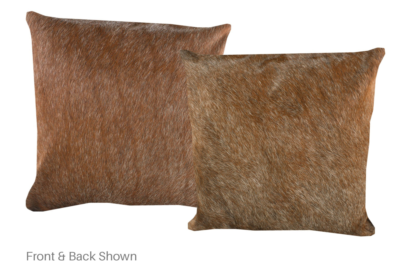 Brown with Red Cowhide Pillow #A53146