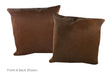 Brown with Red Cowhide Pillow 20x20 #A53148 by Hudson Hides
