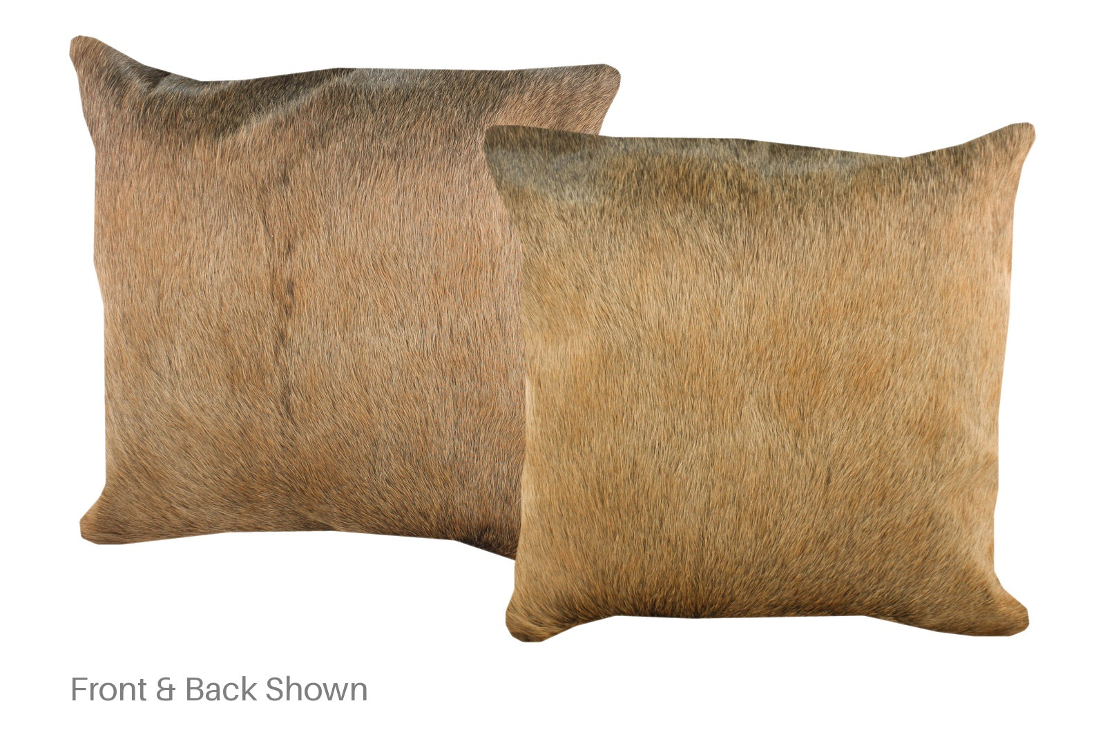Grey with Beige Cowhide Pillow #A53151