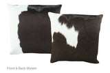 Black and White Cowhide Pillow 20x20 #A53153 by Hudson Hides