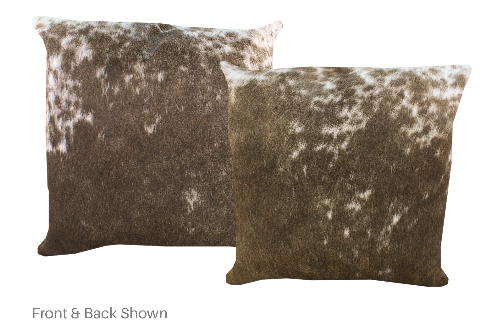 Salt and Pepper Brown Cowhide Pillow #A53166