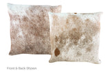 Salt and Pepper Brown Cowhide Pillow 20x20 #A53172 by Hudson Hides