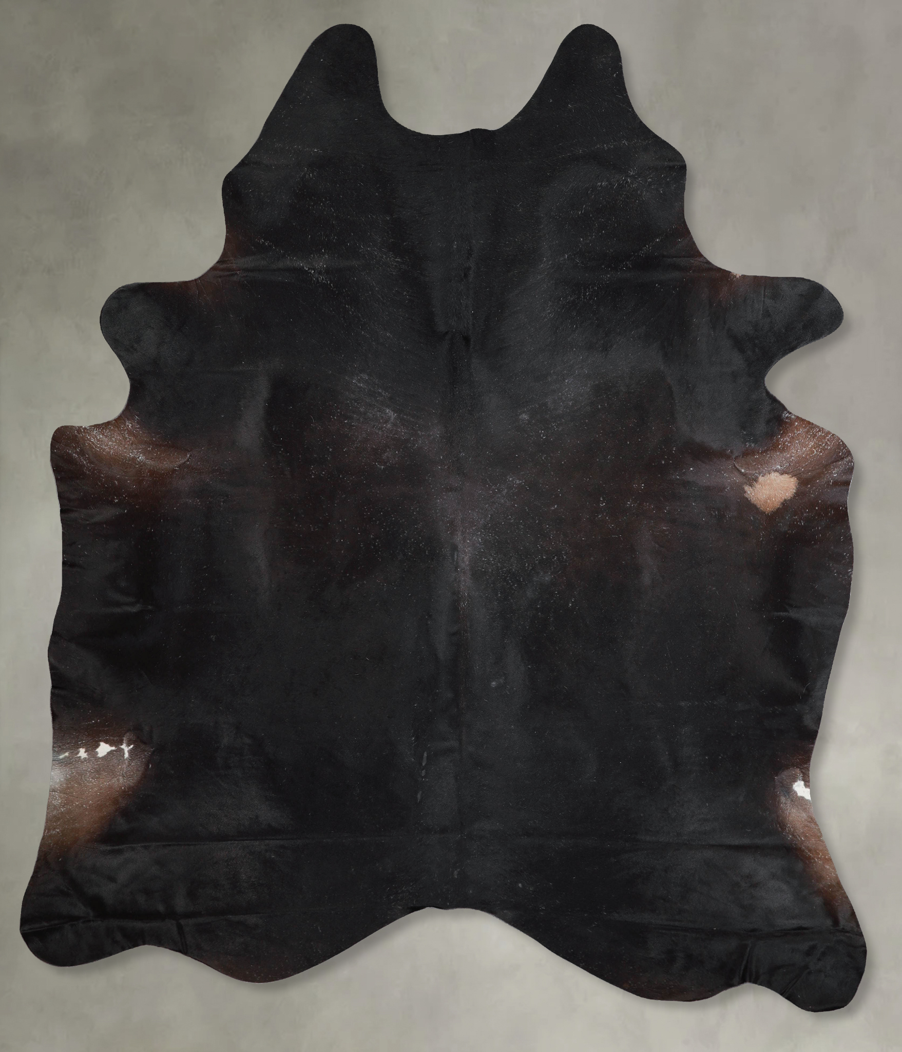 Solid Black Cowhide Rug #A53178