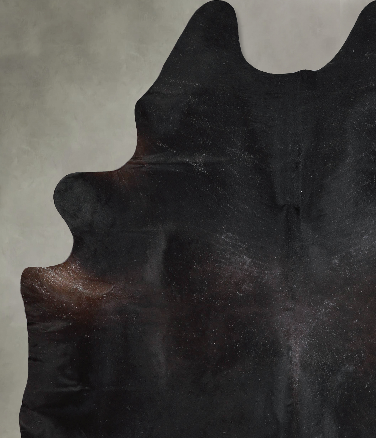 Solid Black XX-Large Brazilian Cowhide Rug 7'11"H x 6'6"W #A53178 by Hudson Hides