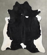 Black and White XX-Large Brazilian Cowhide Rug 7'8"H x 7'2"W #A53179 by Hudson Hides