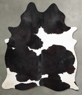 Black and White X-Large Brazilian Cowhide Rug 7'10"H x 6'1"W #A53180 by Hudson Hides