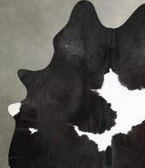 Black and White X-Large Brazilian Cowhide Rug 7'10"H x 6'1"W #A53180 by Hudson Hides
