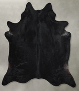 Solid Black XX-Large Brazilian Cowhide Rug 7'11"H x 6'6"W #A53181 by Hudson Hides