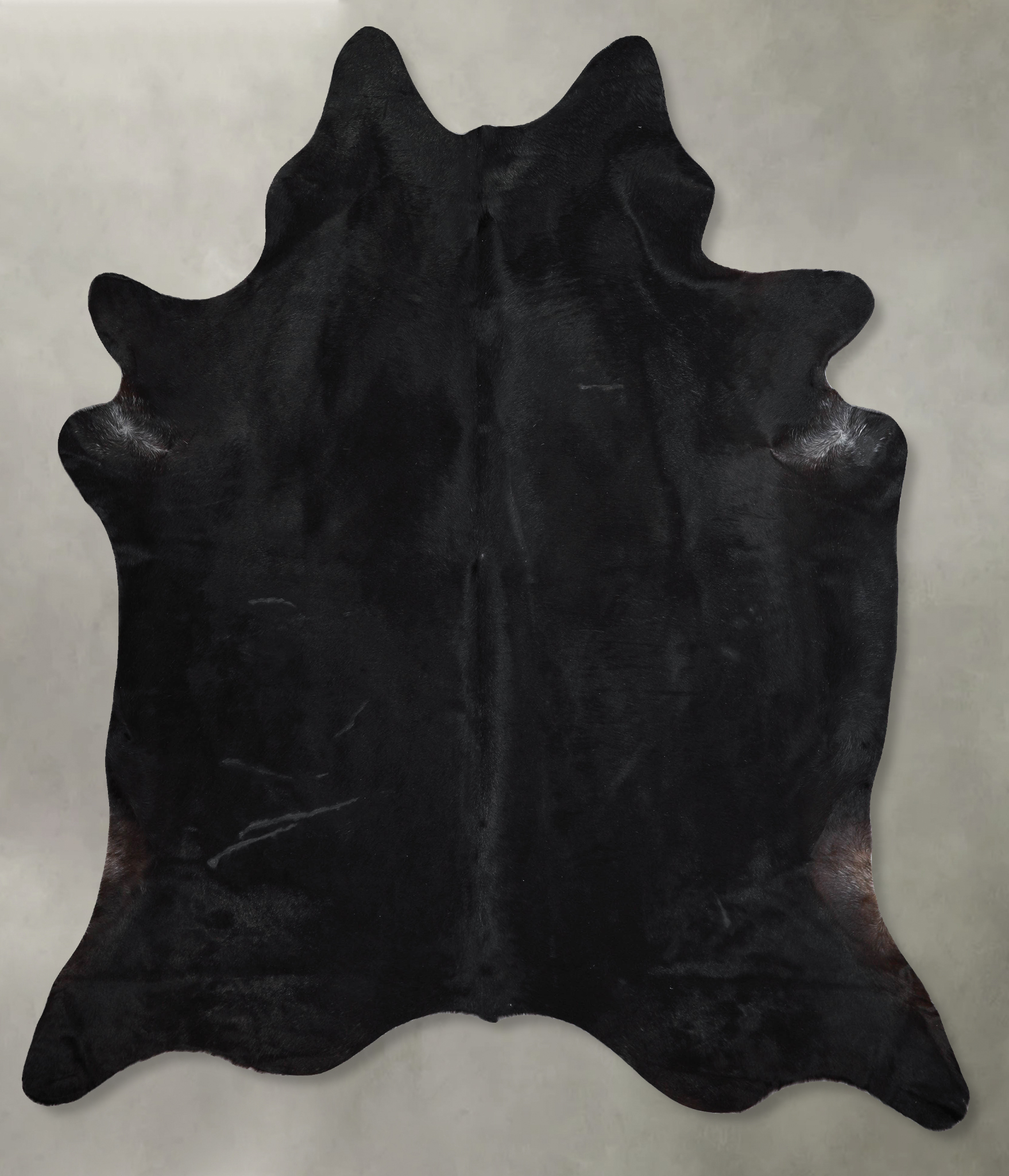 Solid Black Cowhide Rug #A53181