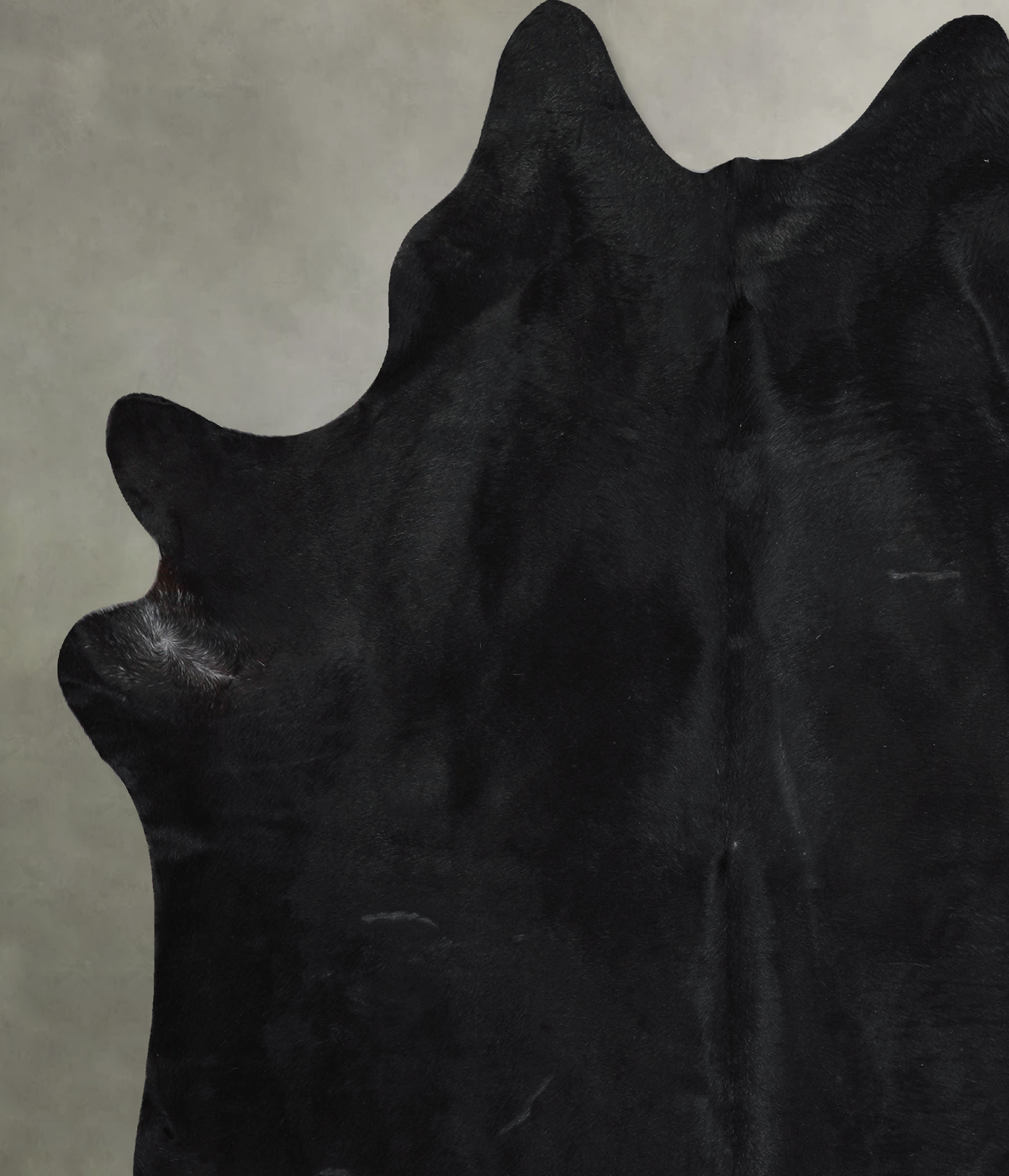 Solid Black XX-Large Brazilian Cowhide Rug 7'11"H x 6'6"W #A53181 by Hudson Hides