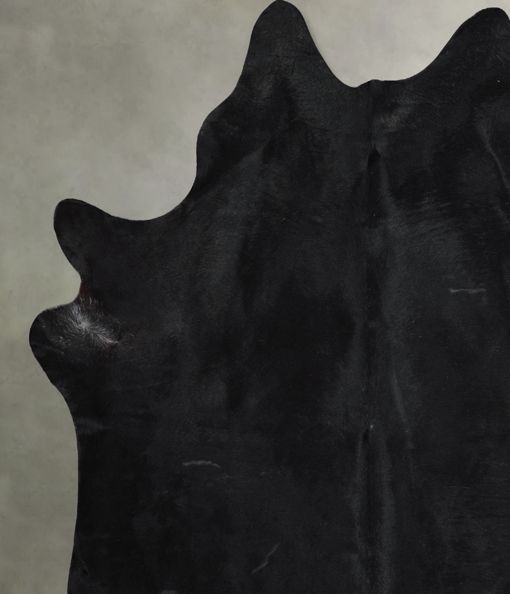 Solid Black Cowhide Rug #A53181