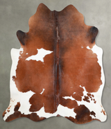 Brown and White X-Large Brazilian Cowhide Rug 6'7"H x 6'4"W #A53182 by Hudson Hides