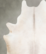 Ivory with Beige XX-Large Brazilian Cowhide Rug 7'10"H x 6'10"W #A53183 by Hudson Hides