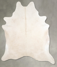 Ivory with Beige XX-Large Brazilian Cowhide Rug 8'8"H x 7'1"W #A53184 by Hudson Hides