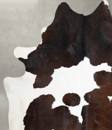 Chocolate and White XX-Large Brazilian Cowhide Rug 8'2"H x 7'1"W #A53188 by Hudson Hides
