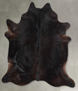 Solid Black X-Large Brazilian Cowhide Rug 7'3"H x 6'9"W #A53189 by Hudson Hides