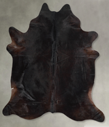 Solid Black X-Large Brazilian Cowhide Rug 7'3"H x 6'9"W #A53189 by Hudson Hides