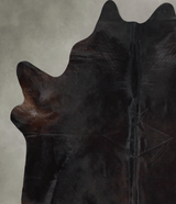 Solid Black X-Large Brazilian Cowhide Rug 7'3"H x 6'9"W #A53189 by Hudson Hides