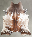 Salt and Pepper Brown X-Large Brazilian Cowhide Rug 6'11"H x 6'6"W #A53192 by Hudson Hides