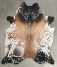 Salt and Pepper Brown X-Large Brazilian Cowhide Rug 6'10"H x 6'7"W #A53193 by Hudson Hides