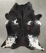 Salt and Pepper Black XX-Large Brazilian Cowhide Rug 8'1"H x 6'8"W #A53195 by Hudson Hides