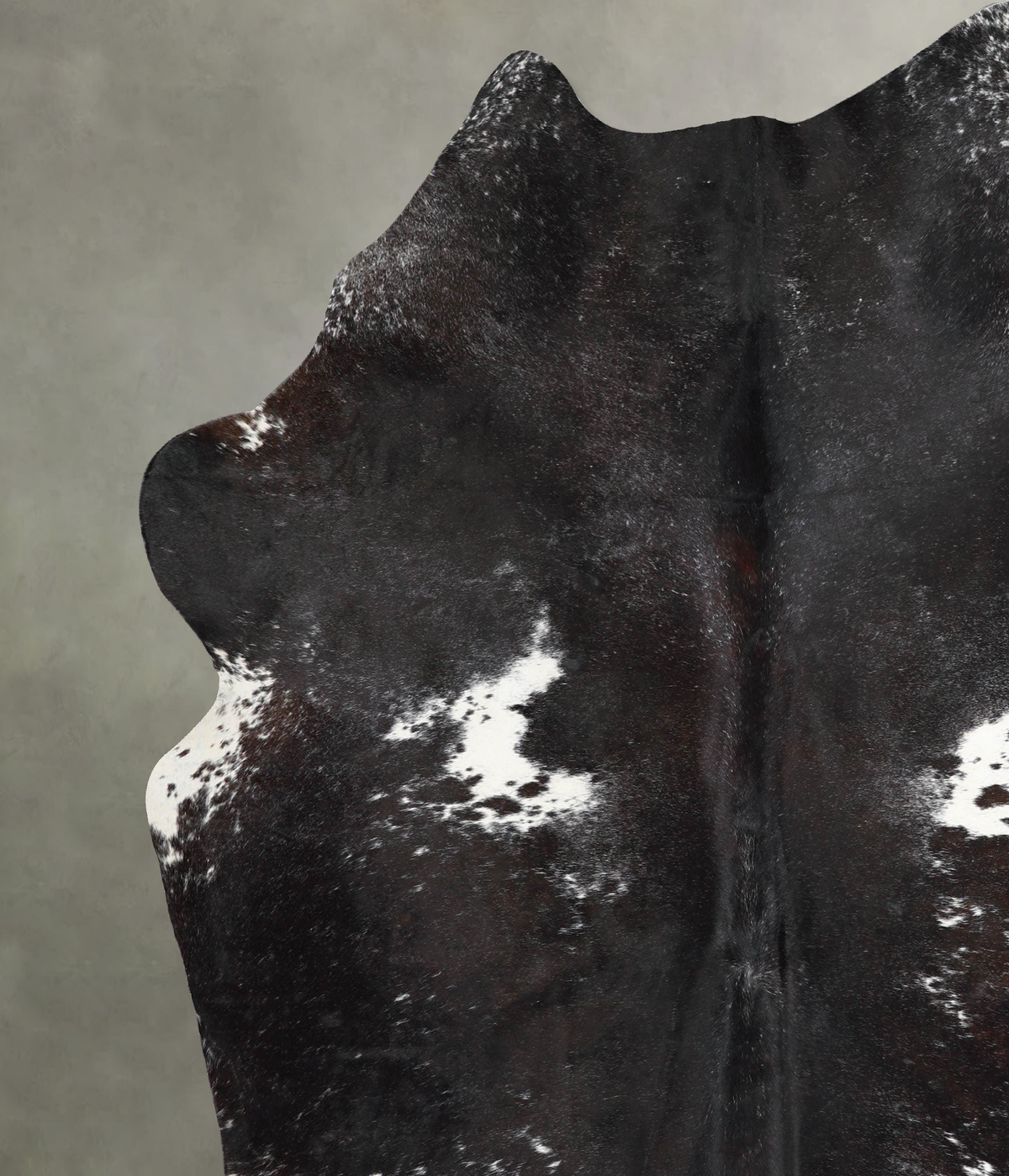 Salt and Pepper Black XX-Large Brazilian Cowhide Rug 8'1"H x 6'8"W #A53195 by Hudson Hides