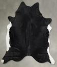 Solid Black XX-Large Brazilian Cowhide Rug 7'8"H x 7'0"W #A53198 by Hudson Hides