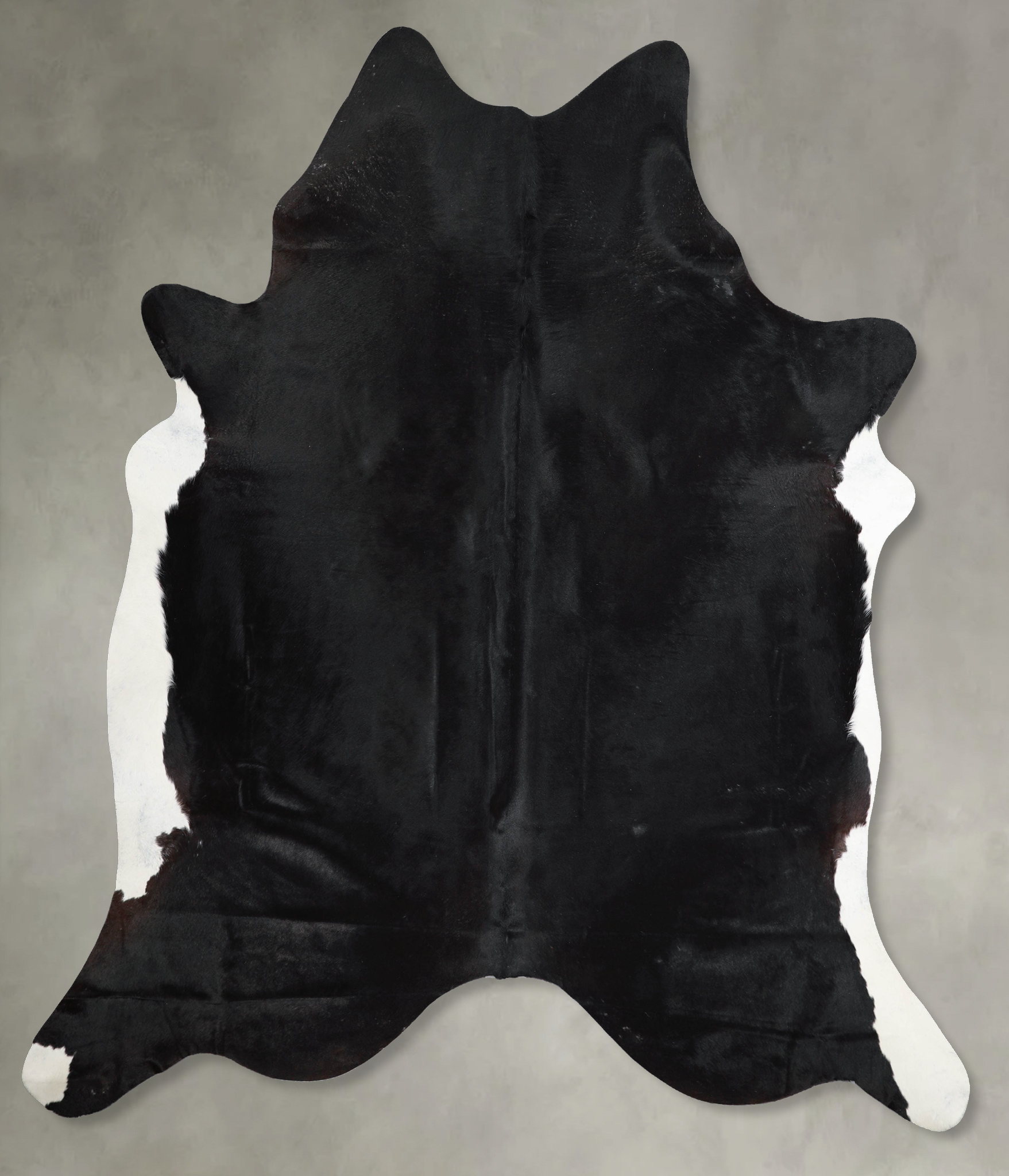 Solid Black Cowhide Rug #A53198