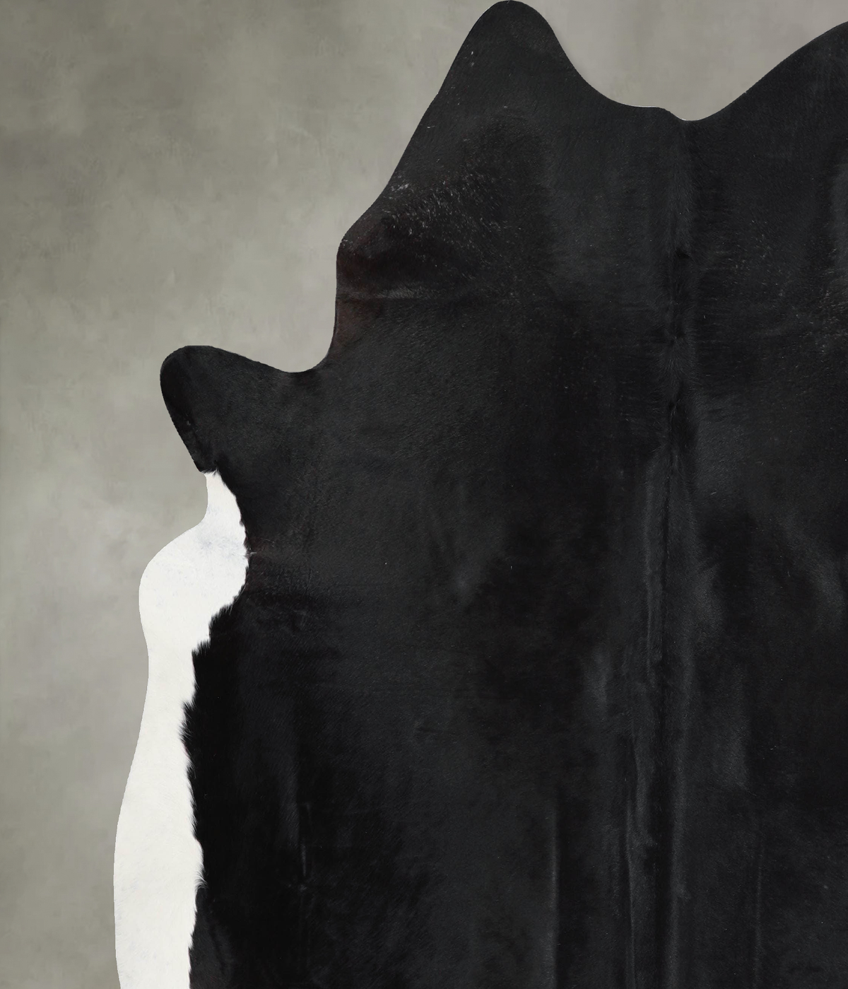 Solid Black XX-Large Brazilian Cowhide Rug 7'8"H x 7'0"W #A53198 by Hudson Hides