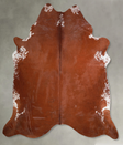 Solid Brown XX-Large Brazilian Cowhide Rug 7'7"H x 7'2"W #A53199 by Hudson Hides