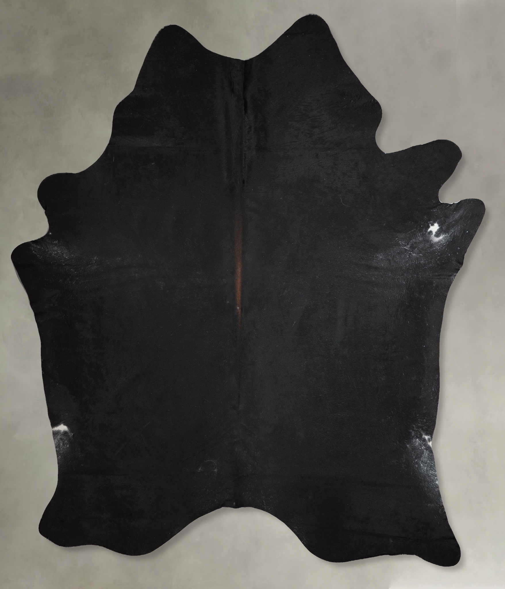 Solid Black Cowhide Rug #A53203