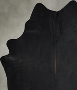 Solid Black XX-Large Brazilian Cowhide Rug 8'1"H x 6'11"W #A53203 by Hudson Hides