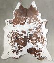 Chocolate and White XX-Large Brazilian Cowhide Rug 8'2"H x 6'7"W #A53204 by Hudson Hides