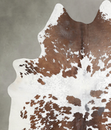 Chocolate and White XX-Large Brazilian Cowhide Rug 8'2"H x 6'7"W #A53204 by Hudson Hides