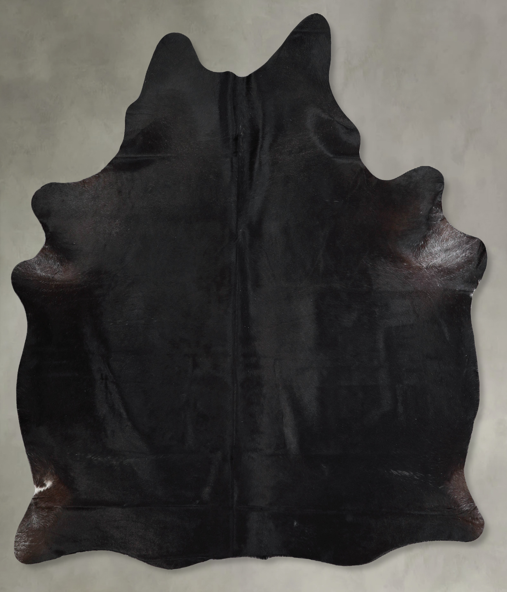 Solid Black Cowhide Rug #A53205
